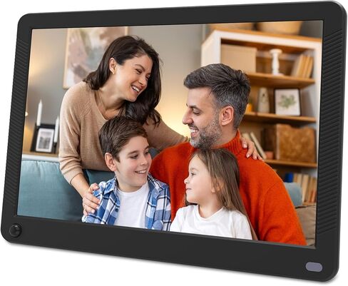 مستشعر حركة إطار الصورة الرقمي 10.1 بوصة 1920 × 1080 IPS إطار صور رقمي، تشغيل/إيقاف تشغيل تلقائي، دعم الموسيقى فيديو 1080 بكسل، بطاقة SD وUSB in Kuwait