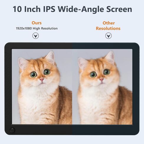 مستشعر حركة إطار الصورة الرقمي 10.1 بوصة 1920 × 1080 IPS إطار صور رقمي، تشغيل/إيقاف تشغيل تلقائي، دعم الموسيقى فيديو 1080 بكسل، بطاقة SD وUSB in Kuwait
