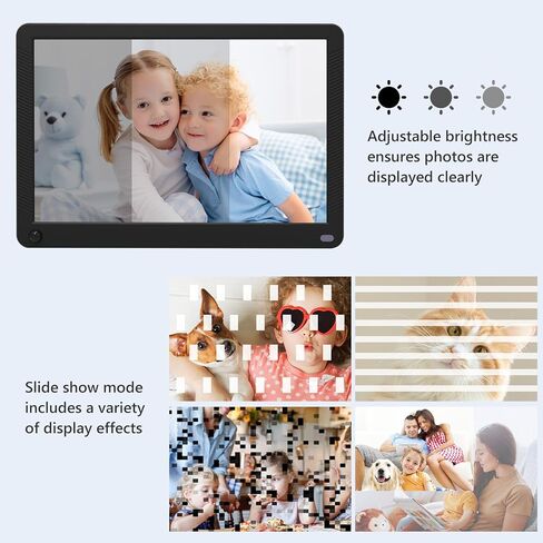 مستشعر حركة إطار الصورة الرقمي 10.1 بوصة 1920 × 1080 IPS إطار صور رقمي، تشغيل/إيقاف تشغيل تلقائي، دعم الموسيقى فيديو 1080 بكسل، بطاقة SD وUSB in Kuwait
