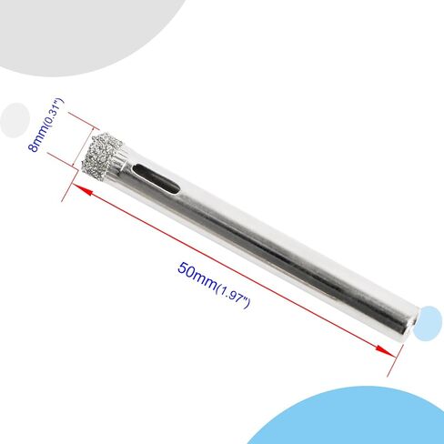 Aopin Diamond Drill Bits Core Drill Bits Hole Saw Kit 4mm(5/32inch) for Glass, Ceramics, Porcelain, Marble, Carbon Steel, 10Pcs in Kuwait
