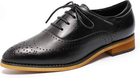 Mona flying Women's Leather Perforated Lace-up Oxfords Brogue Derby Shoes for Ladies in Saudi Arabia