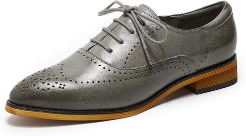 Mona flying Women's Leather Perforated Lace-up Oxfords Brogue Derby Shoes for Ladies in Saudi Arabia