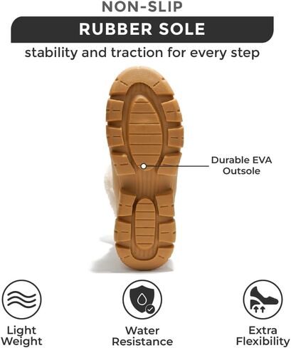 Project Cloud Snow Boots for Women Waterproof Genuine Leather 2.5" Platform Wedge Womens Boots - Memory Foam Fur Boots Winters Boots for Women Non-Slip Rain Boots Women's Snow Boots (Lydia) in Kuwait