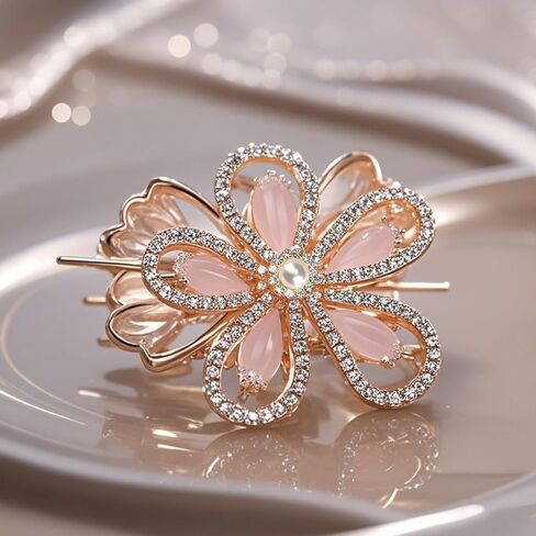 100 Pcs 12mm Flower Claw Pearl Sew On Rhinestones Gold Flatback Base Shiny Crystals Rhinestones Stones for Wedding Clothing Dress Shoes Crafts Decoration (01 Mixed) in Kuwait