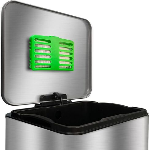 Trash Can Deodorizer Kit Stick-On Activated Carbon Odor Eliminator for Large Trash Cans, Indoor Kitchen Compost bins, Big Step or Touchless Sensor Garbage Cans (2 Green Kits) in Saudi Arabia