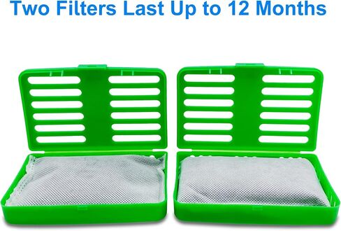 Trash Can Deodorizer Kit Stick-On Activated Carbon Odor Eliminator for Large Trash Cans, Indoor Kitchen Compost bins, Big Step or Touchless Sensor Garbage Cans (2 Green Kits) in Saudi Arabia