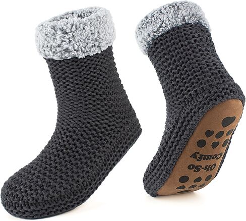 Women's Slipper Socks, Warm Fuzzy House Boots, Winter Fluffy Indoor Shoes, Cozy Christmas Gifts Unique in Kuwait