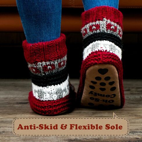 Women's Slipper Socks, Warm Fuzzy House Boots, Winter Fluffy Indoor Shoes, Cozy Christmas Gifts Unique in Kuwait