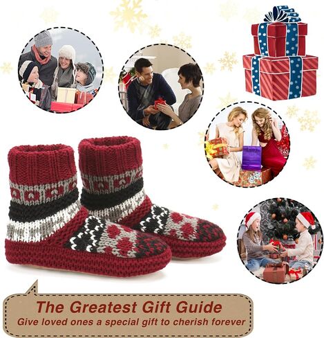 Women's Slipper Socks, Warm Fuzzy House Boots, Winter Fluffy Indoor Shoes, Cozy Christmas Gifts Unique in Kuwait