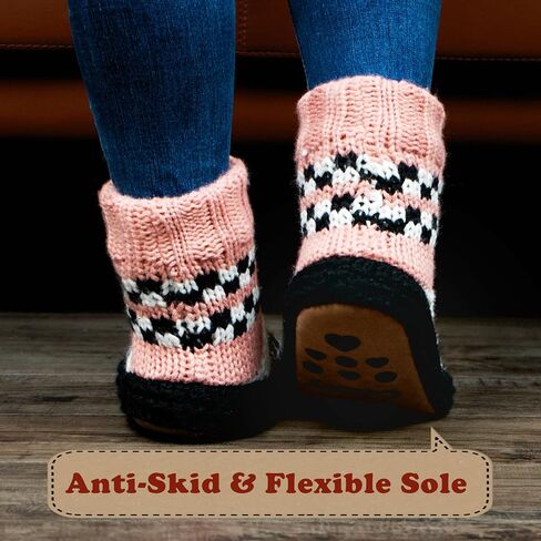 Women's Slipper Socks, Warm Fuzzy House Boots, Winter Fluffy Indoor Shoes, Cozy Christmas Gifts Unique in Kuwait