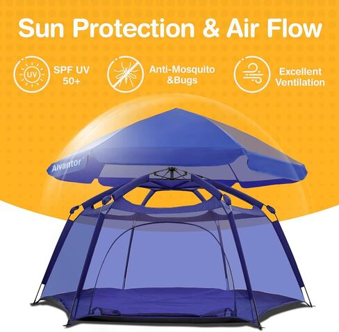 Alvantor Baby Playpen Play Yard Large Pop Up Playpen Foldable Play Tent Indoor & Outdoor Kids Tent Lightweight Safe Space Canopy for Infants Toddlers Pets 84"x84"x44"Navy in Saudi Arabia