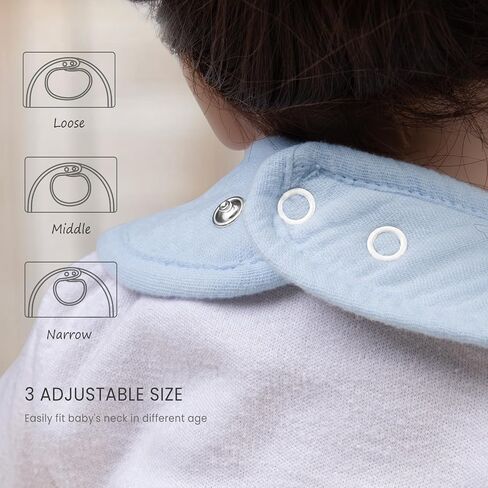 lulumoon Muslin Baby Bibs 100% Cotton Baby Bandana Drool Bibs for Teething and Drooling in Saudi Arabia
