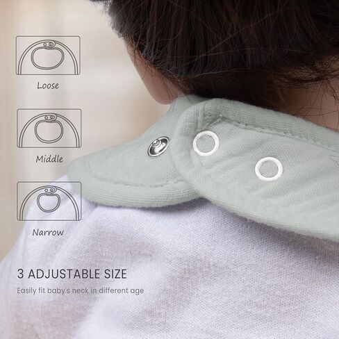 lulumoon Muslin Baby Bibs 100% Cotton Baby Bandana Drool Bibs for Teething and Drooling in Saudi Arabia
