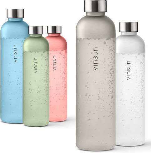 VINSUN Water Bottle 50oz Blue, Tritan, BPA Free, Leak Proof, Reusable, Carbonated, Lightweight Water Flask for Sports, Workout, Outdoor, School, Running, Travel, Work in Saudi Arabia
