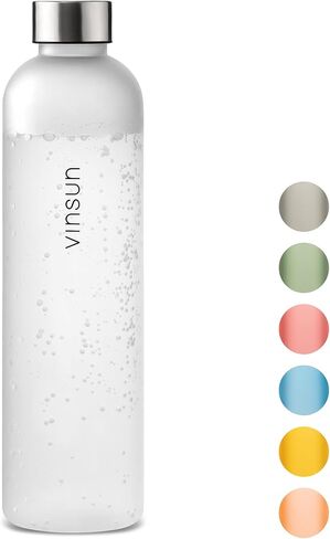 VINSUN Water Bottle 50oz Blue, Tritan, BPA Free, Leak Proof, Reusable, Carbonated, Lightweight Water Flask for Sports, Workout, Outdoor, School, Running, Travel, Work in Saudi Arabia