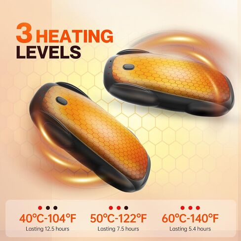 Hand Warmers Rechargeable 2 Pack, 6000mAH Hand Warmers, AI Smart Long Heating Electric Hand Warm, Portable Pocket Hand Heater, Fits for Outside, Camping, Hunting, Fishing, (Black) in Saudi Arabia