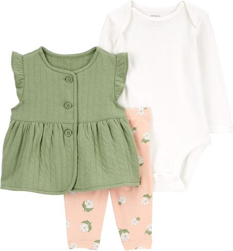 Carter's Baby Girls' 3 Piece Vest Little Jacket Set in Saudi Arabia