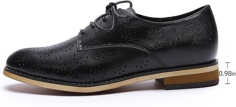 Mona flying Women's Printed Oxfords Brogue Derby Ladies Lace up Leather Shoes in Saudi Arabia