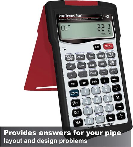 الصناعات المحسوبة 4095 Pipe Trades Pro أداة حاسبة رياضية متقدمة لتخطيط الأنابيب وتصميمها لمجهزي الأنابيب وأجهزة تركيب البخار وأجهزة الرشاش واللحام | بيانات الأنابيب المدمجة لـ 7 مواد، أبيض in Kuwait