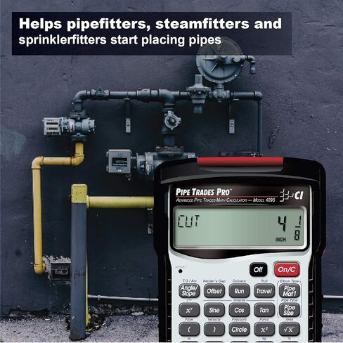 الصناعات المحسوبة 4095 Pipe Trades Pro أداة حاسبة رياضية متقدمة لتخطيط الأنابيب وتصميمها لمجهزي الأنابيب وأجهزة تركيب البخار وأجهزة الرشاش واللحام | بيانات الأنابيب المدمجة لـ 7 مواد، أبيض in Kuwait