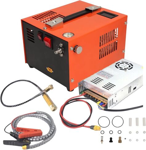 Air Compressor - 30MPa Portable Air Pump Fan with Real Time Temperature Display, High Pressure Pump Transformer Car Inflating Air Gun (US Plug 110V) in Saudi Arabia