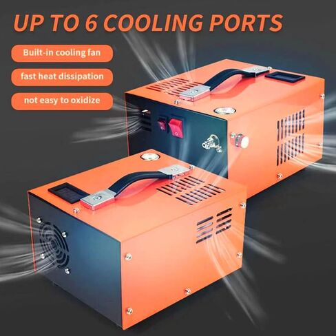 Air Compressor - 30MPa Portable Air Pump Fan with Real Time Temperature Display, High Pressure Pump Transformer Car Inflating Air Gun (US Plug 110V) in Saudi Arabia