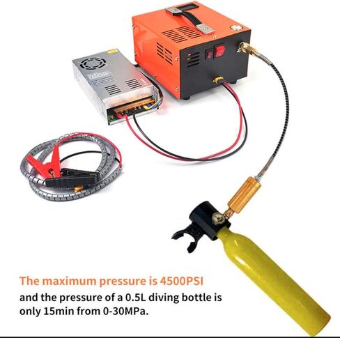 Air Compressor - 30MPa Portable Air Pump Fan with Real Time Temperature Display, High Pressure Pump Transformer Car Inflating Air Gun (US Plug 110V) in Saudi Arabia