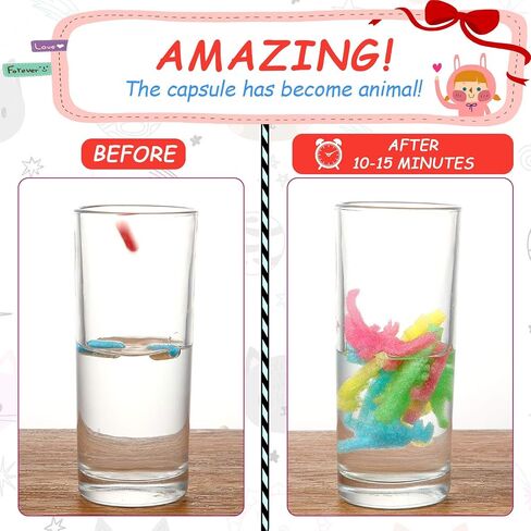 8 Pieces Water Growing Capsules Growing in Water Animals Toys Dinosaur Unicorn Sea Creature Capsules Party Cognition Sponge Pills Toys Bath Expanding Foam Animal Toy(Multi Animal Style) in Saudi Arabia