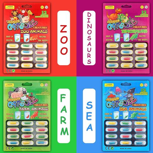 8 Pieces Water Growing Capsules Growing in Water Animals Toys Dinosaur Unicorn Sea Creature Capsules Party Cognition Sponge Pills Toys Bath Expanding Foam Animal Toy(Multi Animal Style) in Saudi Arabia