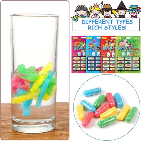 8 Pieces Water Growing Capsules Growing in Water Animals Toys Dinosaur Unicorn Sea Creature Capsules Party Cognition Sponge Pills Toys Bath Expanding Foam Animal Toy(Multi Animal Style) in Saudi Arabia