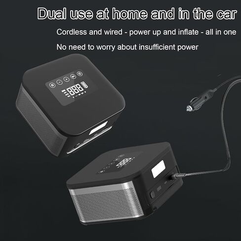 Tire Inflator Portable Air Compressor, Cordless Protable Air Pump for car tires, 150 PSI Cordless Mini Touch screen Tire Pump With Led Display for Car/Motorcycle/Bicycle Tires, Balls in Saudi Arabia