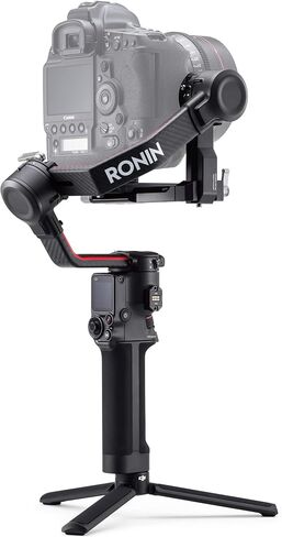 DJI RS 2 - مثبت جيمبال ثلاثي المحاور لكاميرات DSLR والكاميرات غير المرآة، نيكون، سوني، باناسونيك، كانون، فوجي، حمولة تم اختبارها 10 رطل، شاشة لمس كاملة الألوان 1.4 بوصة، هيكل من ألياف الكربون، أسود (متجدد) in Saudi Arabia