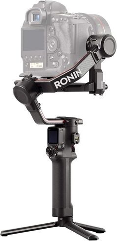 DJI RS 2 - مثبت جيمبال ثلاثي المحاور لكاميرات DSLR والكاميرات غير المرآة، نيكون، سوني، باناسونيك، كانون، فوجي، حمولة تم اختبارها 10 رطل، شاشة لمس كاملة الألوان 1.4 بوصة، هيكل من ألياف الكربون، أسود (متجدد) in Saudi Arabia