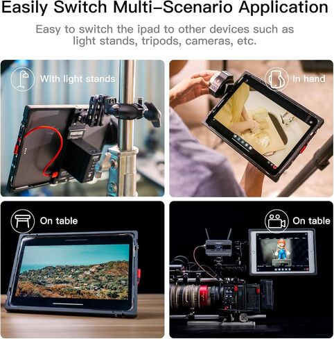 Accsoon PowerCage II with ACCO4 NP-F Battery Plate Adapter for iPad Pro-10inch Protection Cage, Adjustable Protection Case Compatible with iPad, iPad Air and iPad Pro-Easy to Use. in Saudi Arabia
