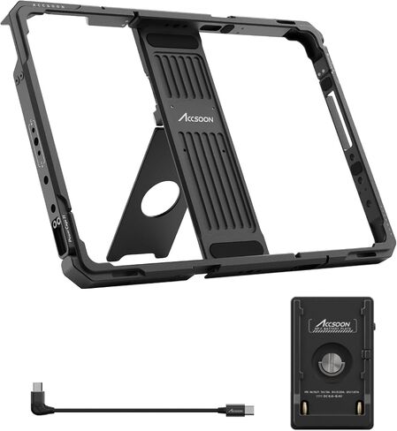 Accsoon PowerCage II with ACCO4 NP-F Battery Plate Adapter for iPad Pro-10inch Protection Cage, Adjustable Protection Case Compatible with iPad, iPad Air and iPad Pro-Easy to Use. in Saudi Arabia