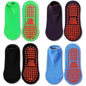 Tphon Non Slip Kids Trampoline Socks Anti Skid Socks with Grippers for Toddler Children Grip Socks for Boys Girls