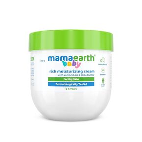 MAMAEARTH Baby Rich Moisturizing Cream for Dry Skin | 2-in-1 Face & Body Moisturizer | Soothes, Nourishes & Softens Skin | with Almond Oil & Shea Butter | 7.05 Oz/200 g