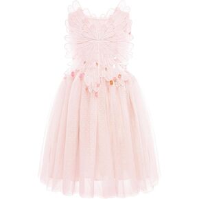 Tutu Dress for Girls - Toddler Tulle Dress Tiered Layered Girls Butterfly Dress for Wedding Birthday Photo Prop