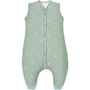 Lilian&Gema 2.5 Tog Winter Baby Sleep Sack with Feet, Sleeveless Baby Wearable Blanket for Newborn Infant Toddler