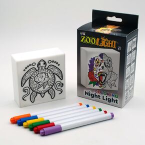 IQ Zoolight DIY Create Your Own Coloring Night Light Craft Kit - Turtle