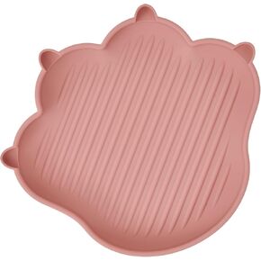 أطباق سيليكون للأطفال الصغار من MEOW، أساسيات تغذية الطفل، لوازم فطام LED من السيليكون الآمن غذائيًا بنسبة 100%، خالية من مادة BPA، لوازم تغذية أطباق سيليكون ناعمة ومتينة للأطفال، خالية من مادة BPA، وردة جافة للأطفال in Kuwait