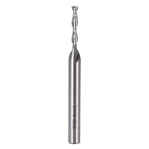 uxcell 3mm Cutting HSS-AL Spiral Drill Bit Straight End Mill Cutter 2 Flute with 6mm Shank