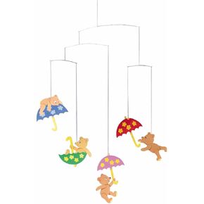 Hugging Bears Hanging Nursery Mobile - 20 Inches - High Quality - Handmade in Denmark by Flensted