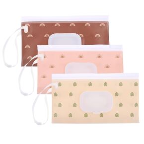 3pcs Refillable Wipes Pouch Portable Wipes Dispenser Reusable Wipes Pouch One Press Open on The Go Keeps Wipes Fresh for Outdoor Outing, Camping, Hiking