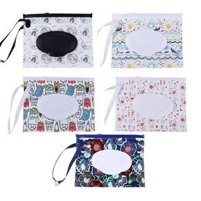 5pcs EVA Baby Wet Wipe Holders Portable Reusable Travel Wipes Case, Wipe Bags Wet Wipes Container Wet Wipes Holders for Travel