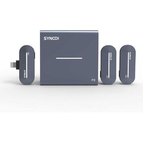 EACHSHOT Synco P2LS 2 Channel Blue Wireless Microphone for iPhone