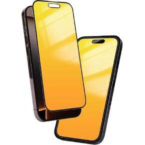 2 Pack Privacy Screen Protector for iPhone 16 Pro Anti-Spy Tempered Glass Gradient Colorful Private Mirror Anti Bluelight Full Coverage No Bubble Easy Installation 6.3 inch (Gold)