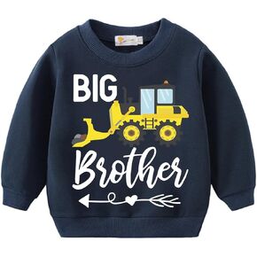 Big Brother Shirt for Toddler Baby Boy Big Bro Announcement T-Shirt Graphic Tee Crewneck Short Sleeve Shirt