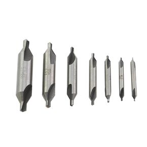 7 Sets High Speed Steel Centre Drill Bits M2 Silver 60 Degree Angle Centre Drill Bit Set Flare Cutter Drill Chamfering Cutter Twist Drill Hole Tool for Lathe Metalworking