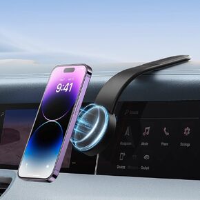 Baseus for Magsafe Car Mount, Magnetic Phone Holder for Car, Magsafe Car Dash Mount Compatible with iPhone 15 14 13 12 Pro Plus Max Mini, Bendable Memory Titanium Alloy for All Dashboard, Windshield